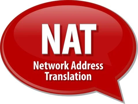 NAT acronym definition speech bubble illustration Stock Illustration