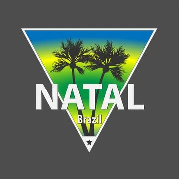 Natal Brazil vector illustration vector tee shirt logo design Stock Illustration