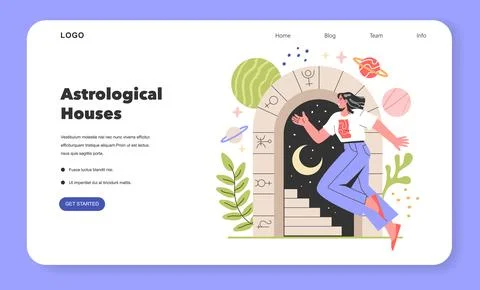 Natal Charts. Flat Vector Illustration 库存插图
