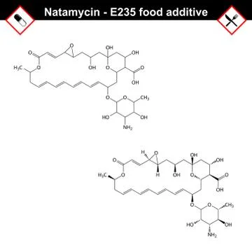 Natamycin molecule Stock-Illustration