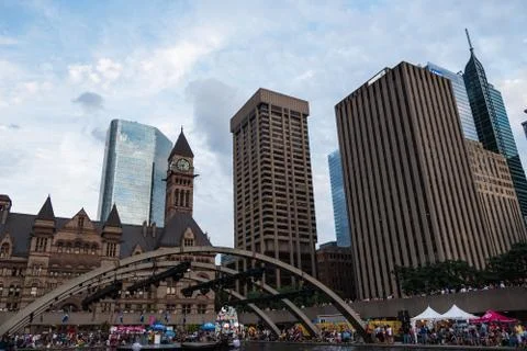 Nathan Phillip square in Toronto Stock Photos