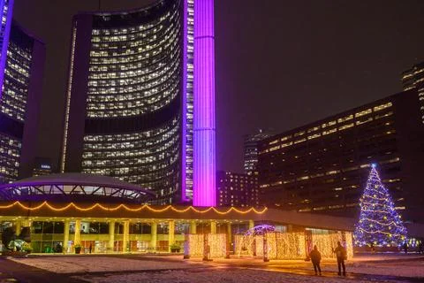 Nathan Phillips Square Cavalcade of Lights Christmas celebration Foto stock