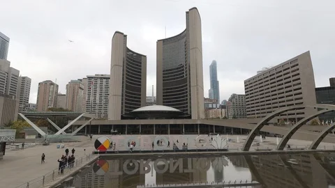Nathan Phillips Square Toronto Stock Footage 119042480