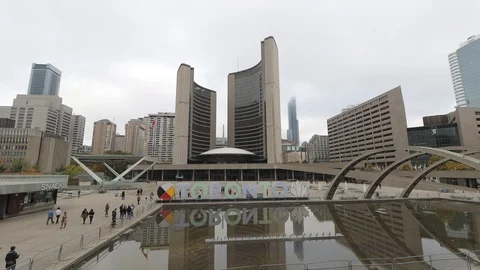 Nathan Phillips Square Toronto Stock Footage 119042492