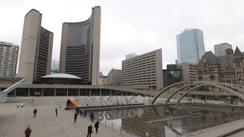 Nathan Phillips Square Toronto Stock Footage 119042915