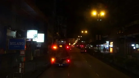 Nathan Road at Night. Stock Footage 40348220