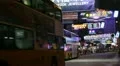 Nathan Road Night Lifestyle, Kowloon, Hong Kong, Shopping Street, Neon Sign HD Footage