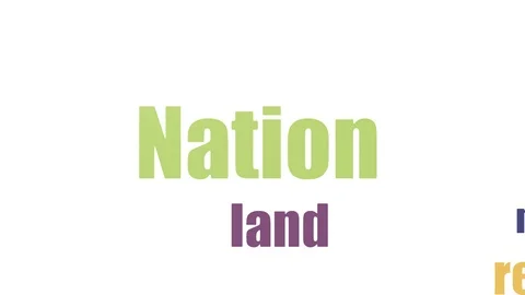 Nation Animated Tag Cloud Isolated Vídeos de archivo 103663959