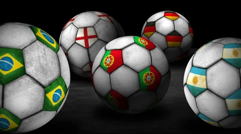 Nation Balls looping rotation with alpha channel 4k resolution Stock Footage 38638076