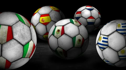 Nation Balls looping rotation with alpha channel Stock Footage 39543494
