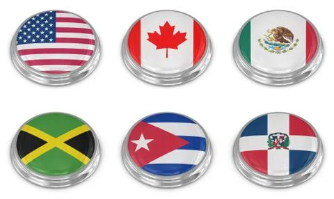 Nation flag icon set Stock-Illustration