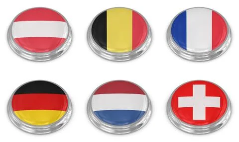 Nation flag icon set 스톡 일러스트