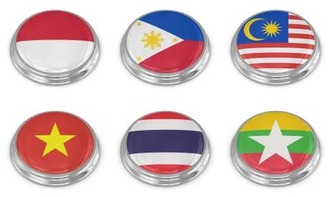 Nation flag icon set Stock Illustration