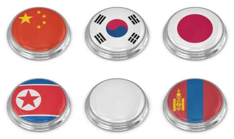 Nation flag icon set Stock Illustration