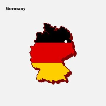 Nation Flag Map Germany Stock Illustration