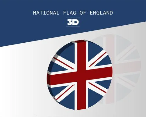 The national 3d flag of england vector design Stock Illustration
