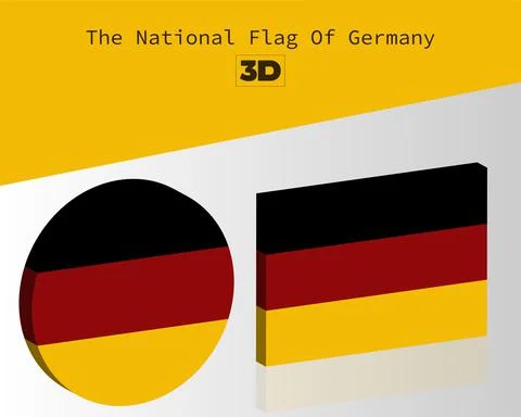 The National 3d Flag Of Germany vector design Stock Illustration
