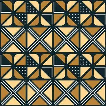 National African ornament with triangular elements 스톡 사진