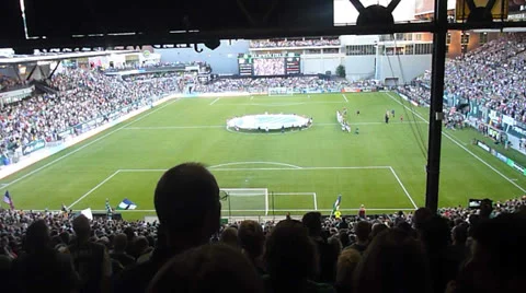 National Anthem at Soccer Game Stock Footage 25590053