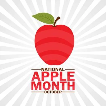 National Apple Month Illustrazione stock