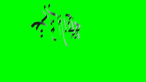 National Arabic script. Illustration. On a green background Video stock 101467312