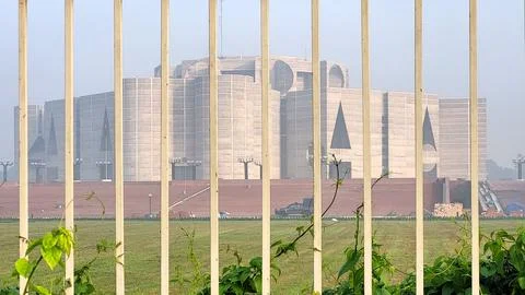 National Assembly Building designed by architect Louis Kahn. Foto stock