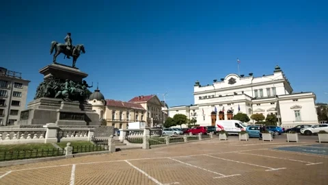 National Assembly, Sofia, Bulgaria 스톡 동영상 142217554