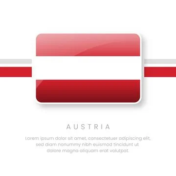 National Austria Flag.Vector Austria Button Flag. Realistic National Flag D.. 스톡 일러스트