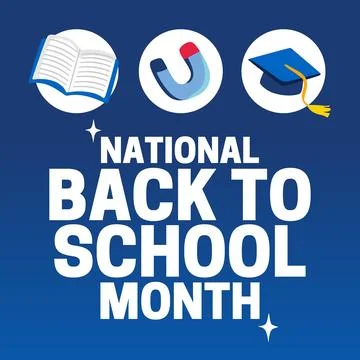 National back to school month for a better school system Stock Illustration