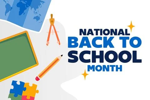 National back to school month for a better school system Stock Illustration