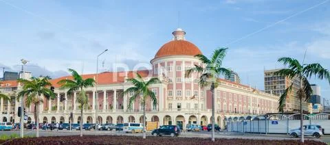 The National Bank of Angola or Banco de Nacional de Angolawith colonial Stock Photos
