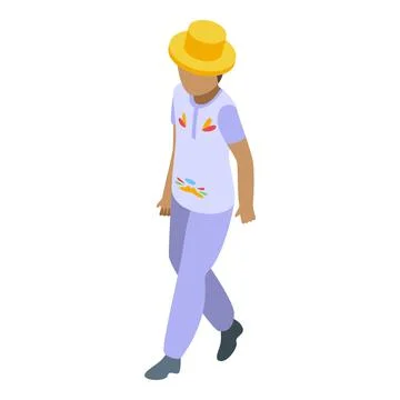 National boy icon isometric vector. Travel day Ilustración de archivo