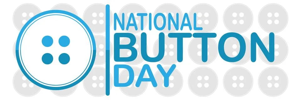 National Button Day 스톡 일러스트