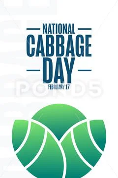 National Cabbage Day. February 17. Holiday concept. Template for