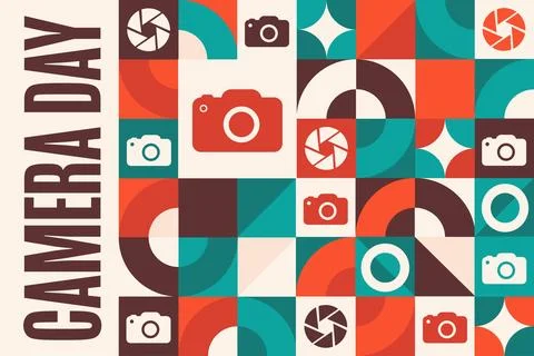 National Camera Day. June 29. Holiday concept. Template for background, ban.. Stock Illustration