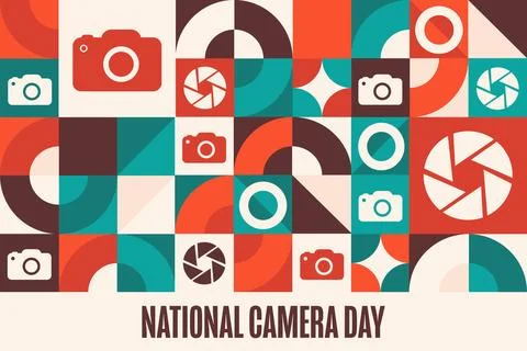 National Camera Day. June 29. Holiday concept. Template for background, ban.. Stock Illustration
