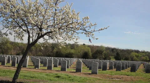 National Cemetery in spring Video stock 49066291