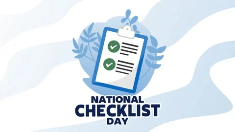 National Checklist Day Видео 306993574