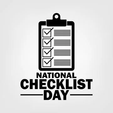 National Checklist Day Vector illustration Stock Illustration