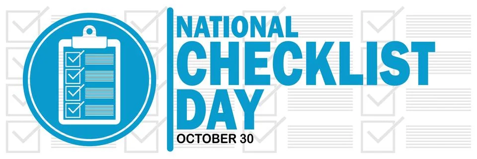 National Checklist Day Vector illustration Illustration