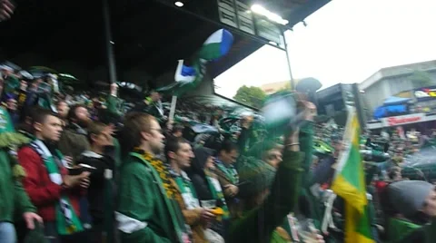 National Cheer in Stadium Stock Footage 12421767