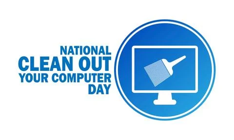 National Clean Out Your Computer Day Vector Template Design Illustration 库存插图
