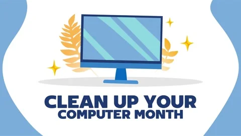 National clean up your computer month Stock Footage 337395354