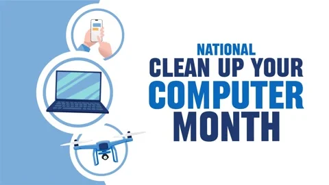 National clean up your computer month Stock Footage 337395355