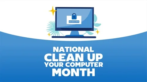 National clean up your computer month Stock Footage 337395356
