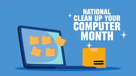 National clean up your computer month Stock Footage 337395380