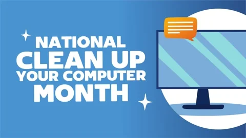 National clean up your computer month Stock Footage 337395381