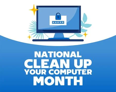 National clean up your computer month イラスト素材