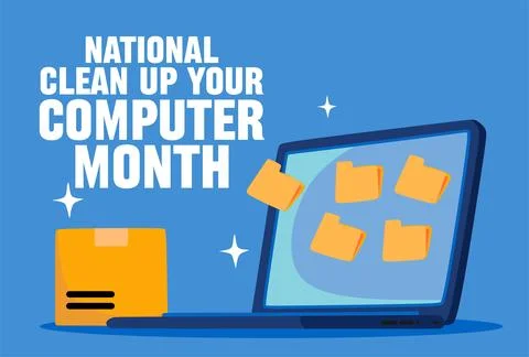 National clean up your computer month イラスト素材