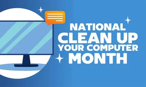 National clean up your computer month イラスト素材